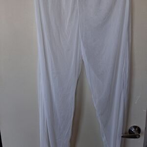 ACejon White Beachwear Sheer Pant